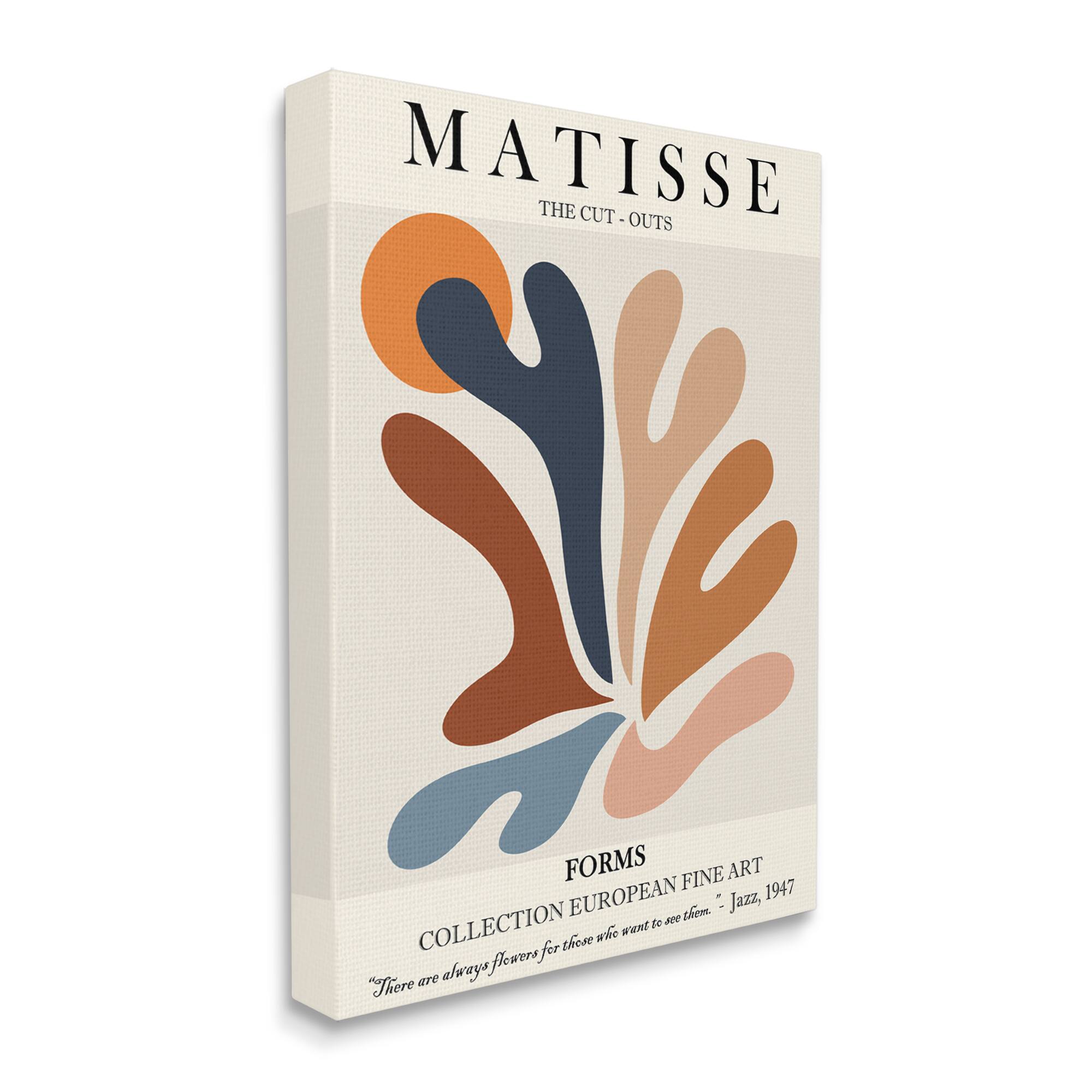 Stupell Industries Matisse Abstract Cut Out Forms Traditional Painting Canvas Wall Art